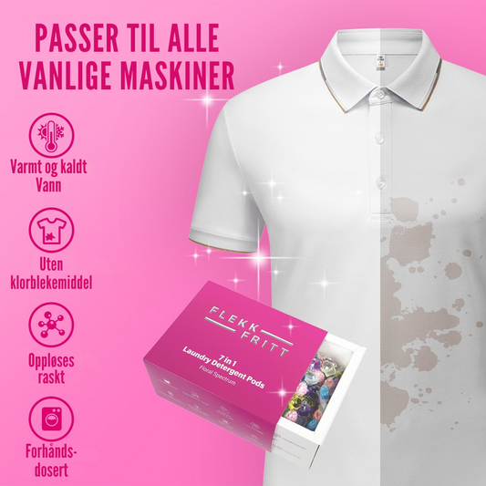 Flekkfritt 7-i-1 vaskekapsler – forhåndsdosert