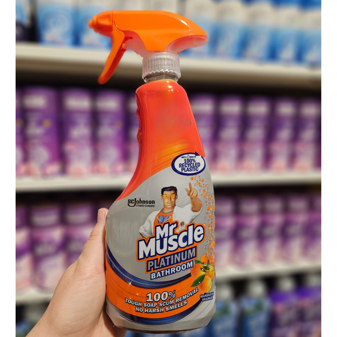 Mr. Muscle Platinum Bathroom Spray Mandarin Orange 500ml