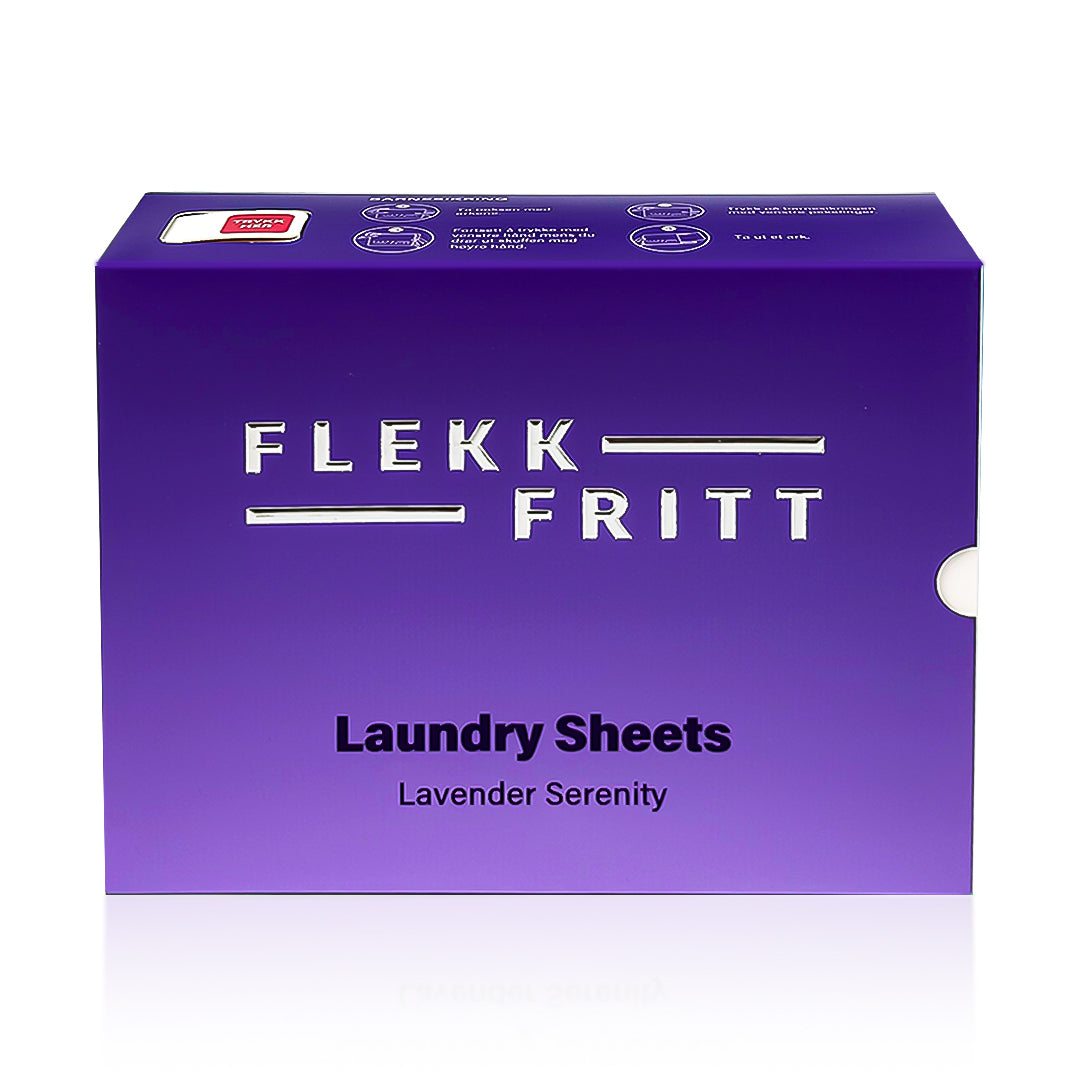 Enkel dosering uten søl – Flekkfritt Lavender Serenity vaskeark