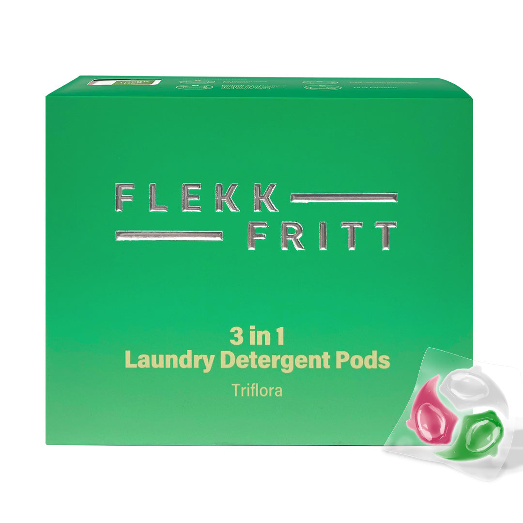 Vaskepulver Pods med blomsterduft og effektiv flekkfjerning – Flekkfritt Triflora