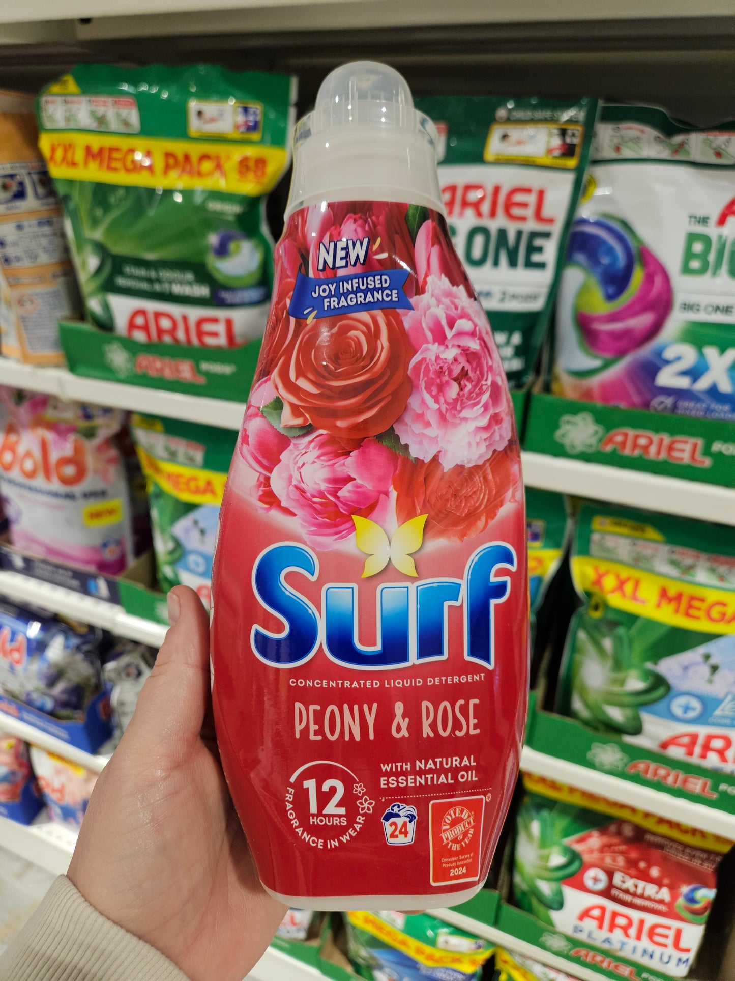 Surf Concentrated Liquid Detergent Peony & Rose 24w 648ml