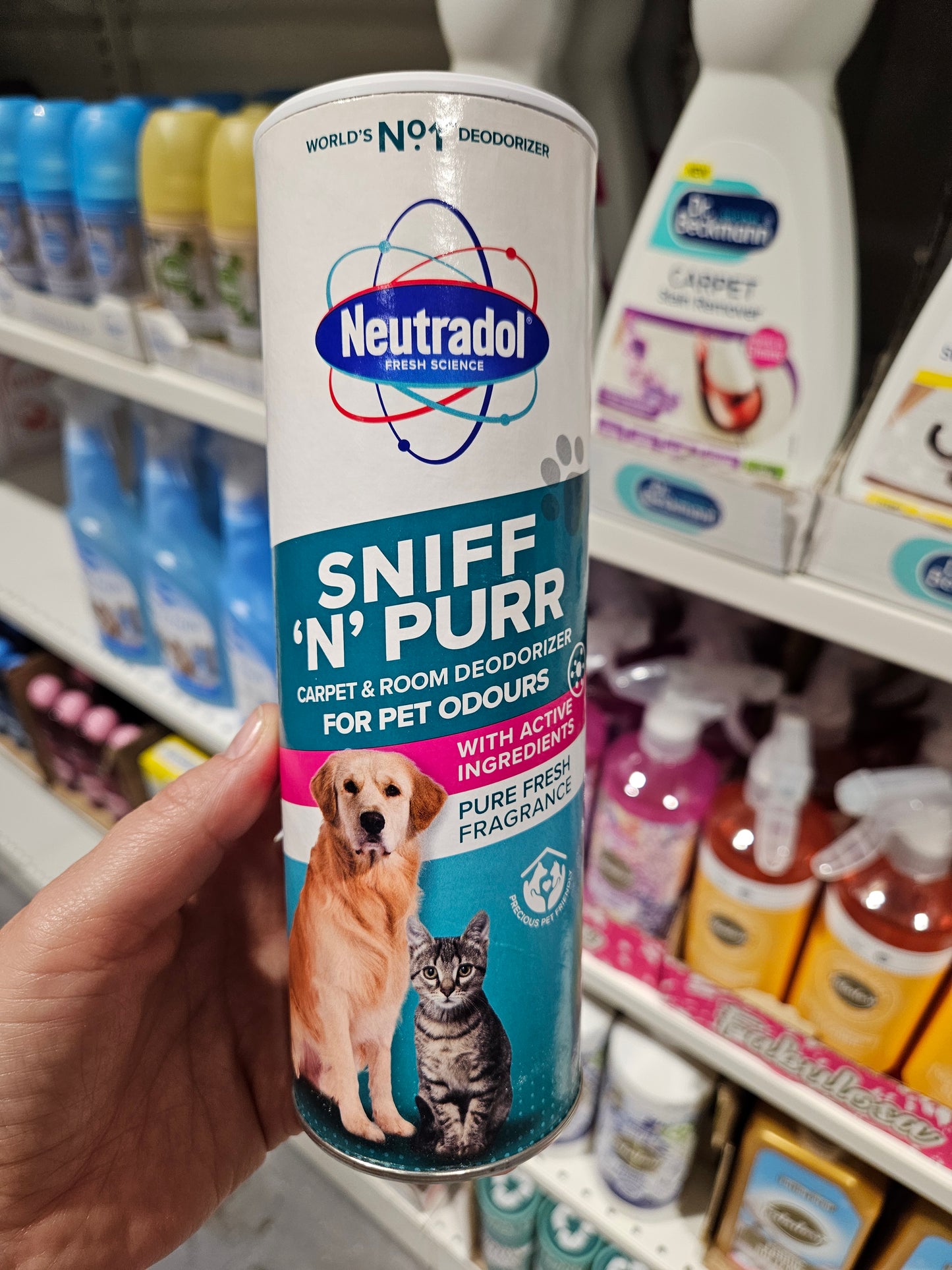 Neutradol Sniff ’n’ Purr Carpet & Room Deodorizer for Pet Odours 525g