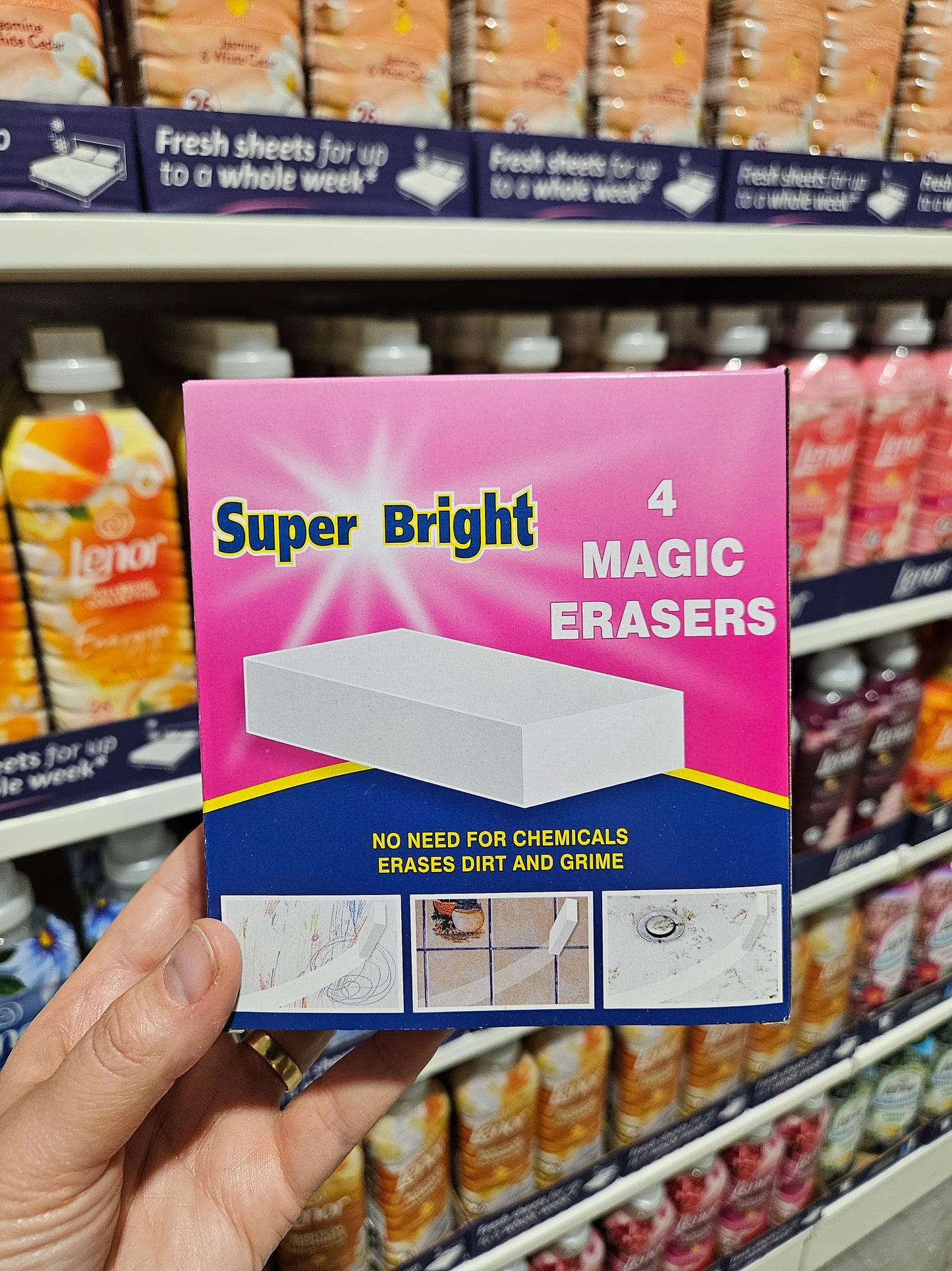 Super Bright Magic Erasers 4pk