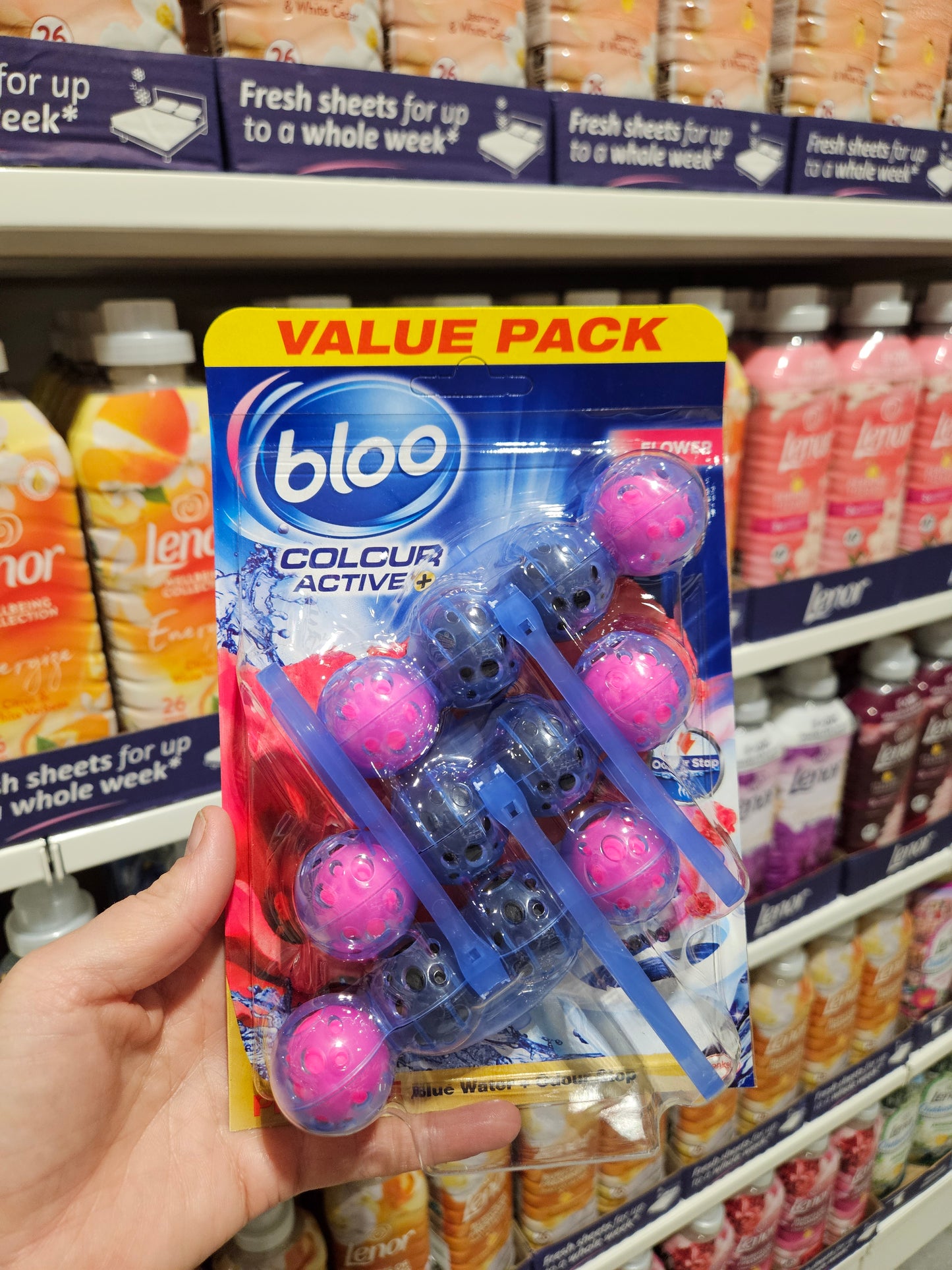 Bloo Colour Active+ Toilet Rim Block Fresh Flowers 3x50g