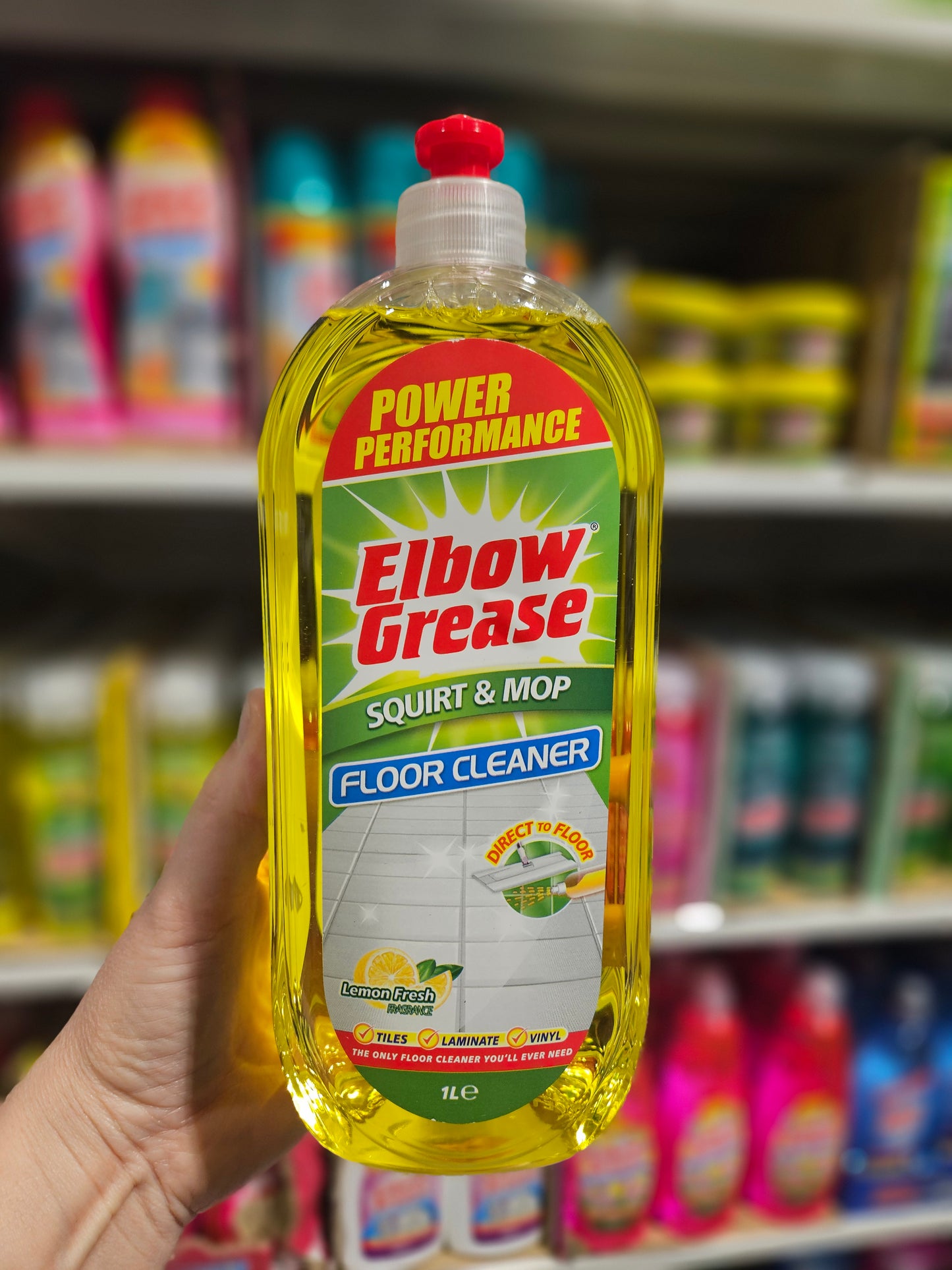 Elbow Grease Squirt & Mop Floor Cleaner Lemon Scent 1L