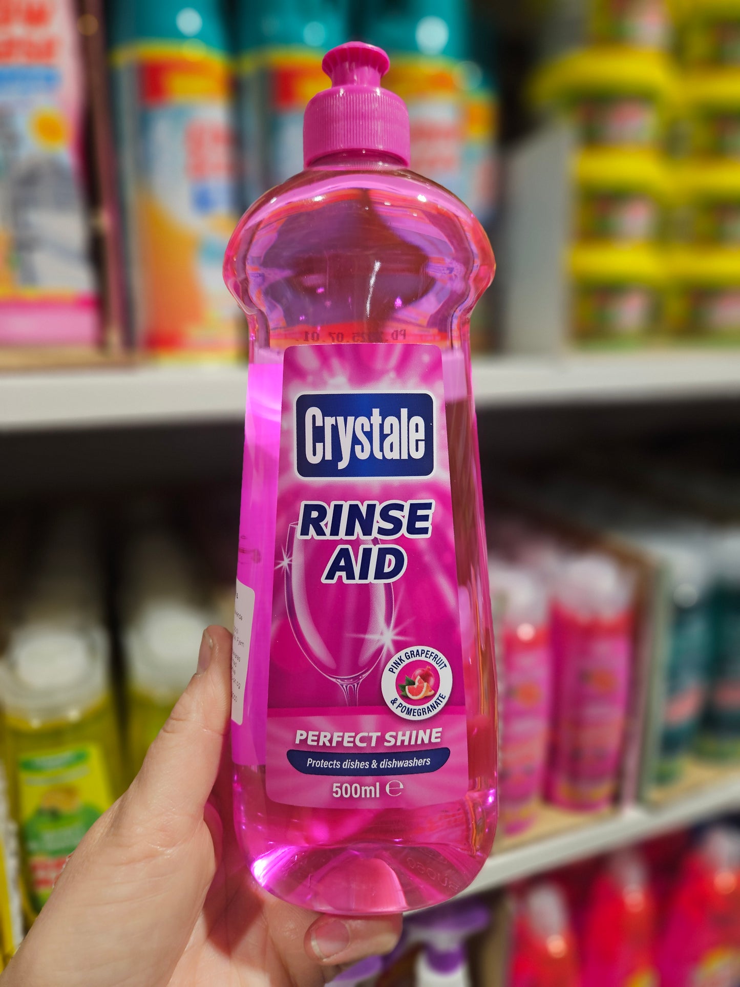 Crystale Dishwasher Rinse Aid – Pink Grapefruit & Pomegranate 500ml