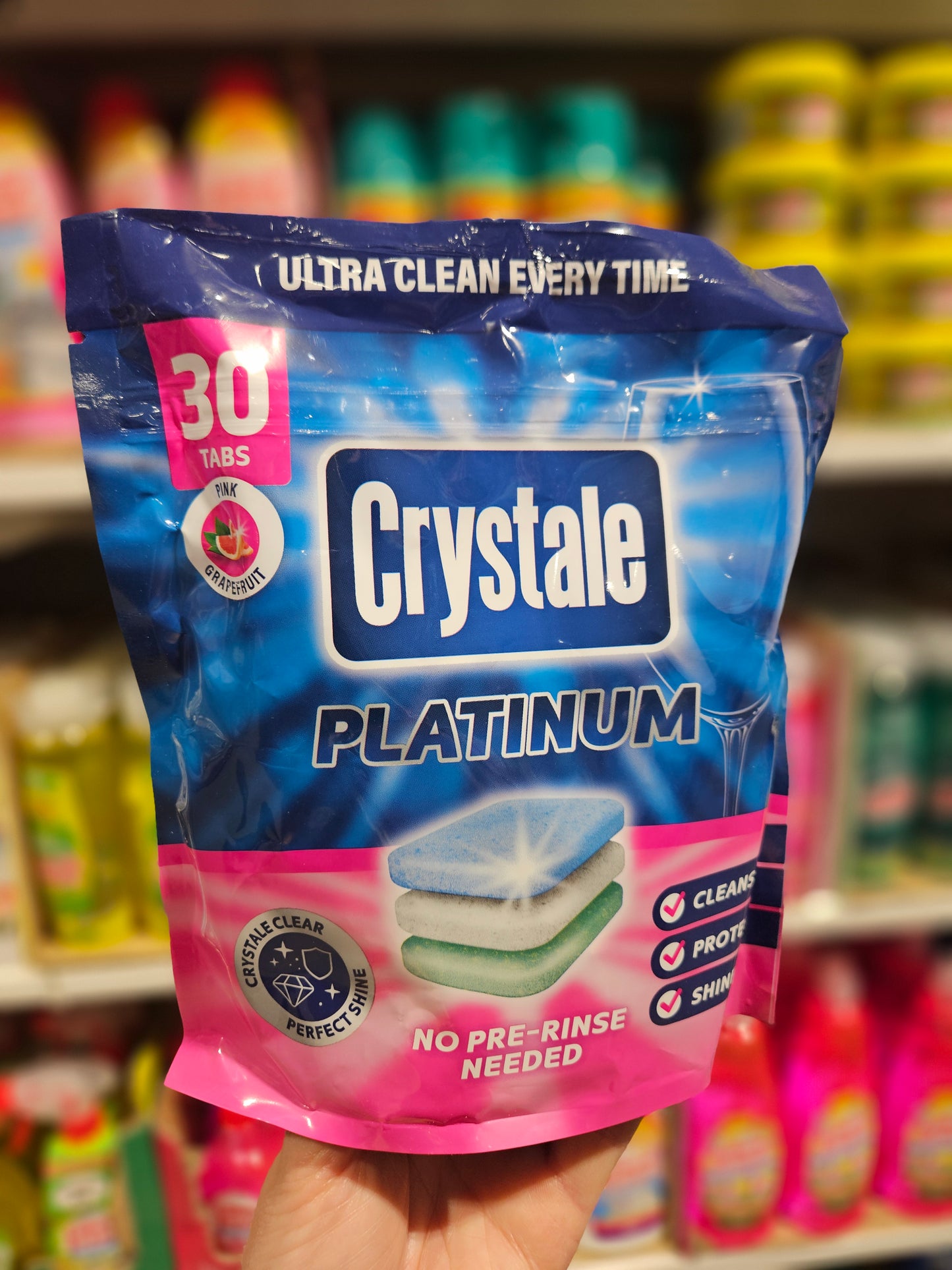 Crystale Platinum Dishwasher Tablets Pink Grapefruit 30pk