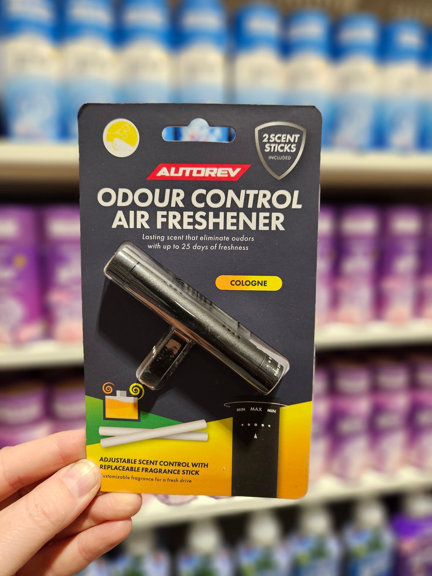 Autorev Aluminium Odour Control Bilduft Div.Typer