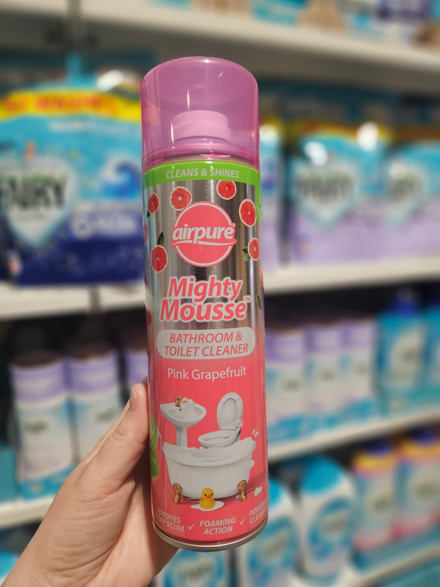 Airpure Mighty Mousse Bathroom&Toilet Cleaner Pink Grapefruit 500ml