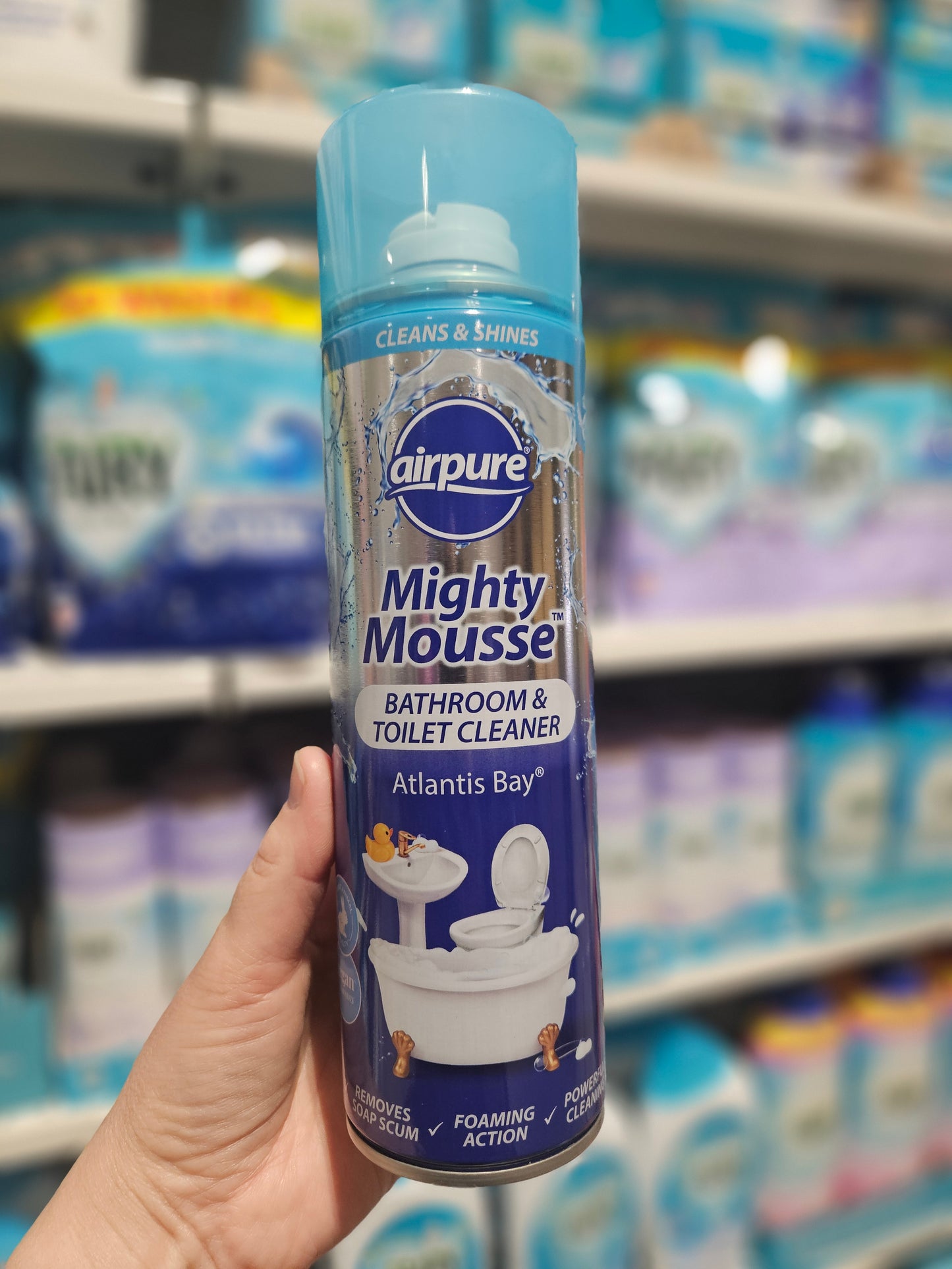 Airpure Mighty Mousse Bathroom&Toilet Cleaner Atlantis Bay 500ml