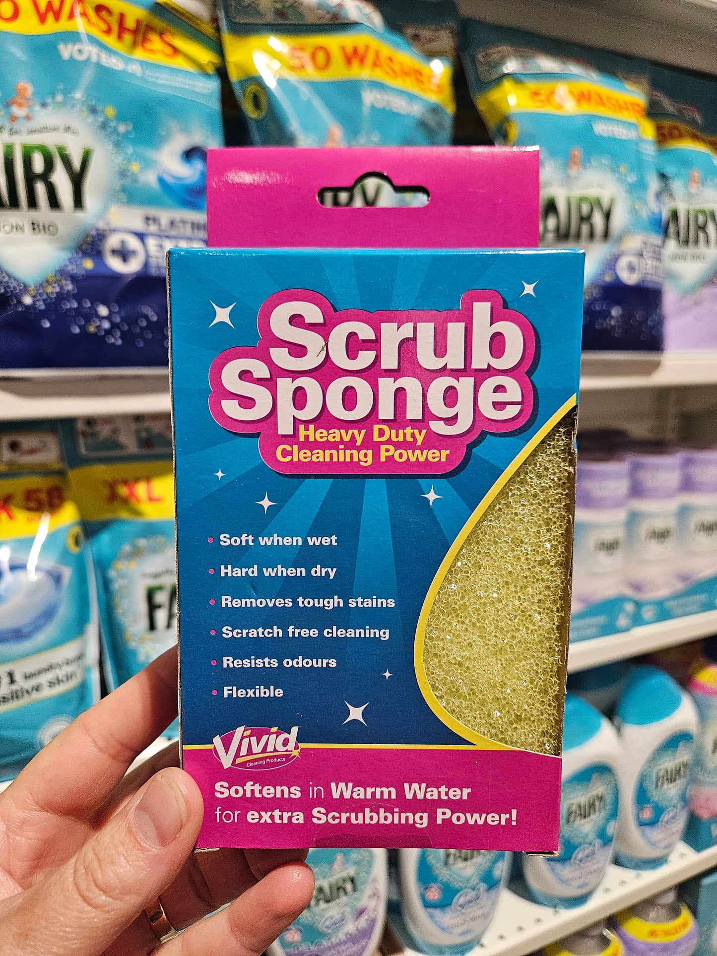 Vivid Scrub Sponge Heavy Duty Cleaning Power