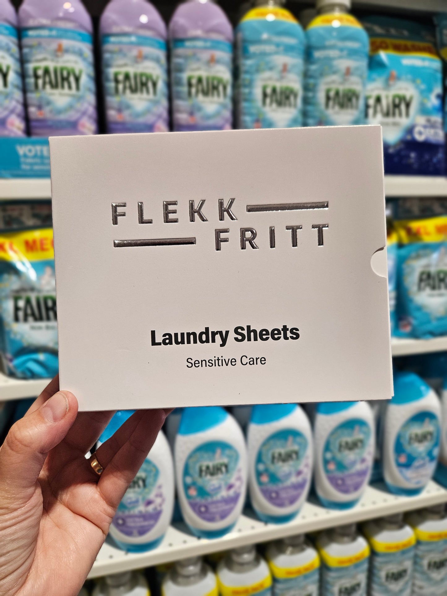 Flekkfritt Tøyvaskeark - Sensitive Care (Uten Duft) 50 ark opptil 100 vask