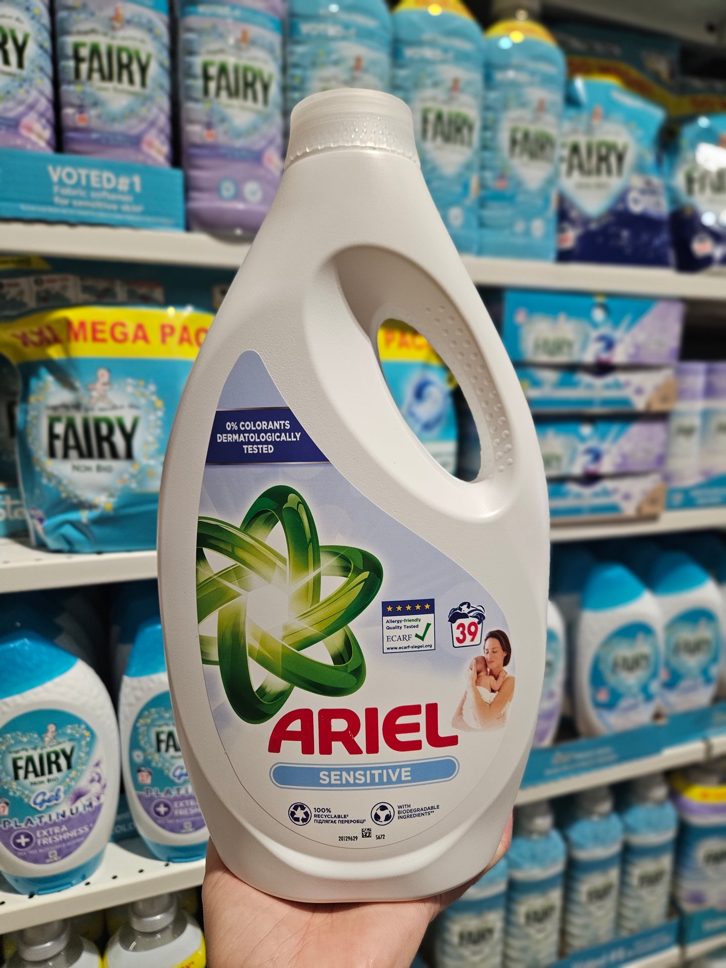 Ariel Liquid Detergent Sensitive 39w 1.95L