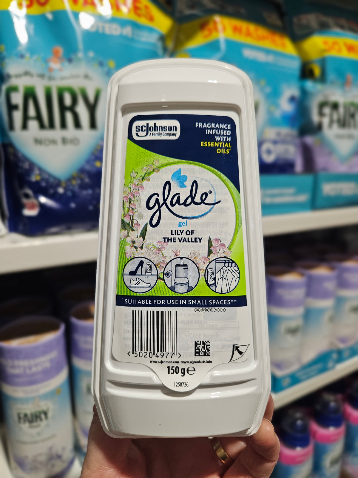 Glade True Scent Gel Air Freshener Lily Of The Valley 150g