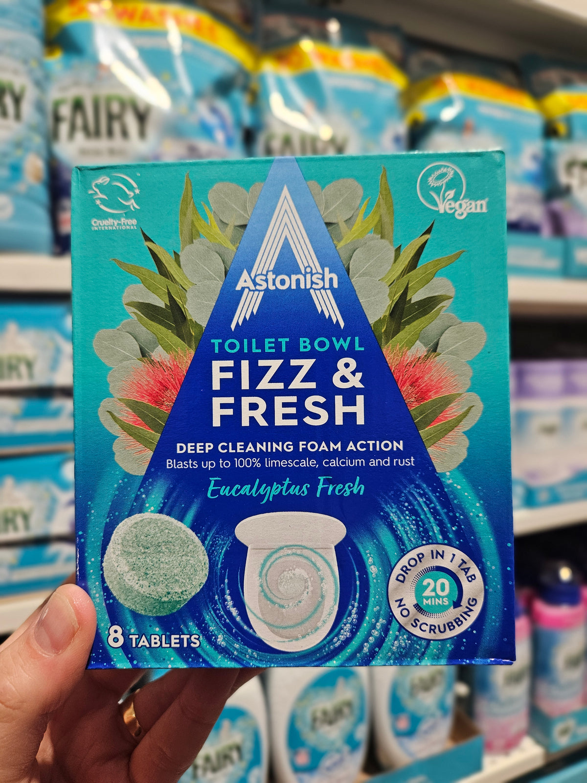 Astonish Fizz & Fresh Toilet Bowl Cleaner Tablets Eucalyptus Fresh 8pk