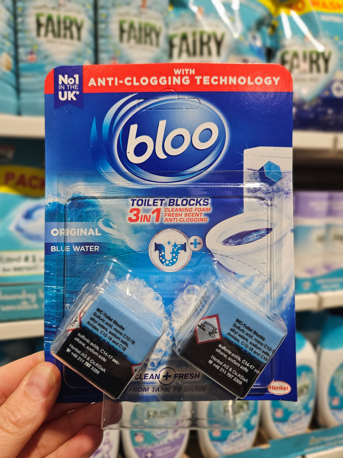Bloo 3in1 Toilet Cistern Blocks Original Blue 2x50g
