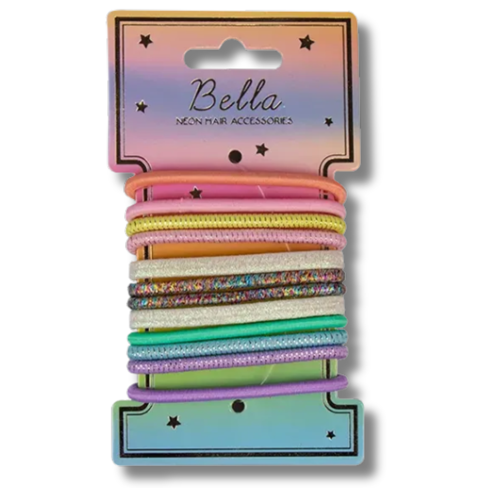 Bella Neon Hair Accessories Hårstrikker 1 sett Div.Typer