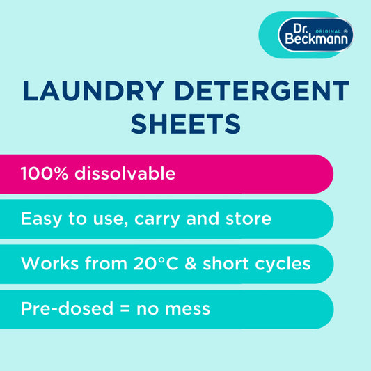 Dr. Beckmann Magic Leaves Laundry Detergent Sheets Sensitive 25pk