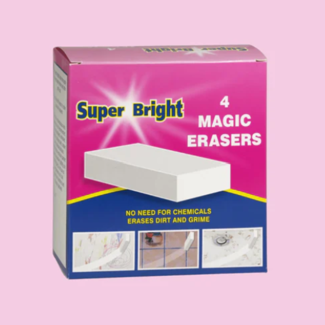 Super Bright Magic Erasers 4pk