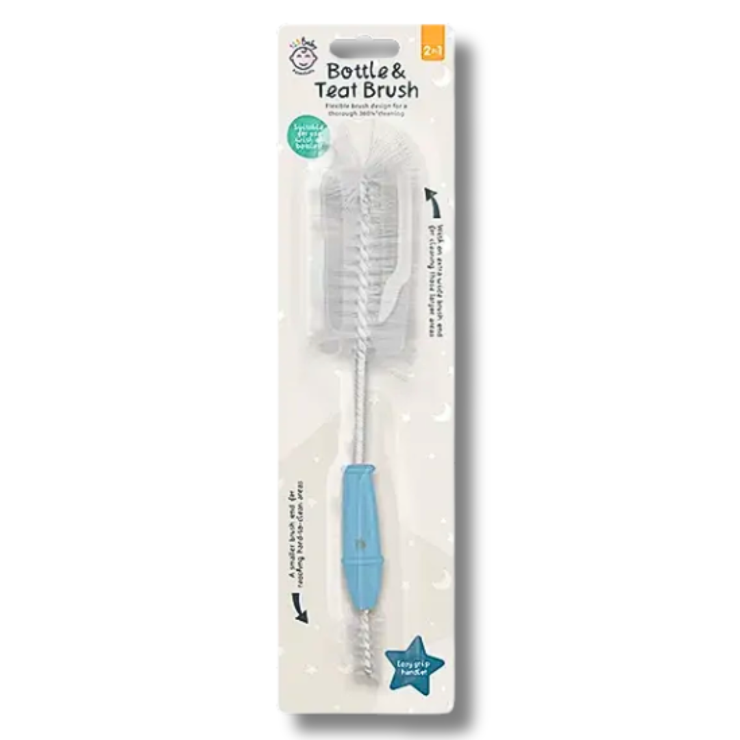 123 Baby 2-in-1 Bottle & Teat Brush 26cm Div.Farger