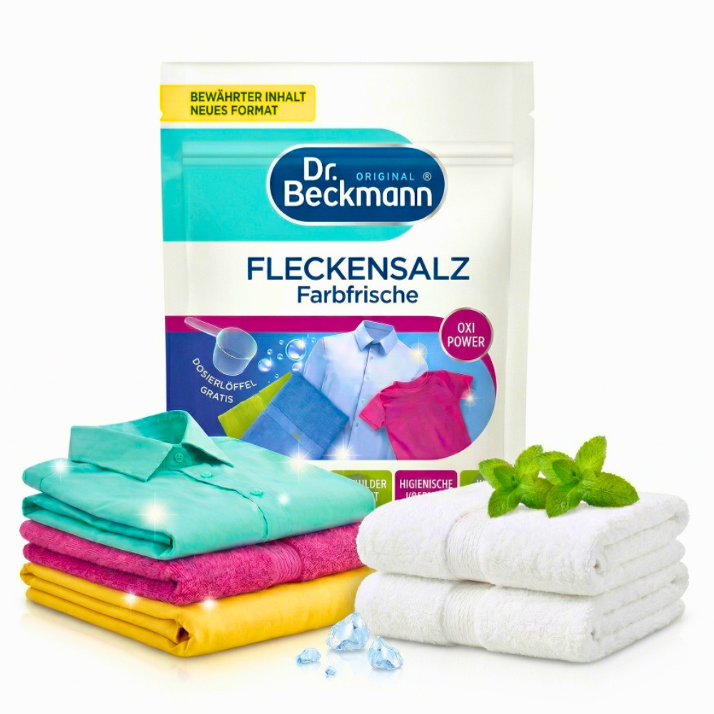 Dr. Beckmann Fleckensalz Farbfrische Flekkfjerningspulver for Farget Tøy 400g