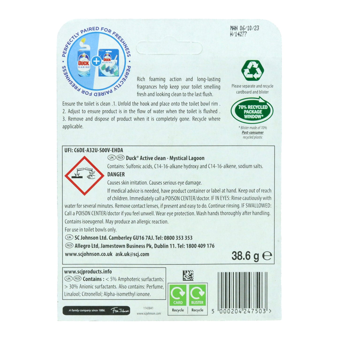 Duck Active Clean Rim Block Mystical Lagoon 38.6g