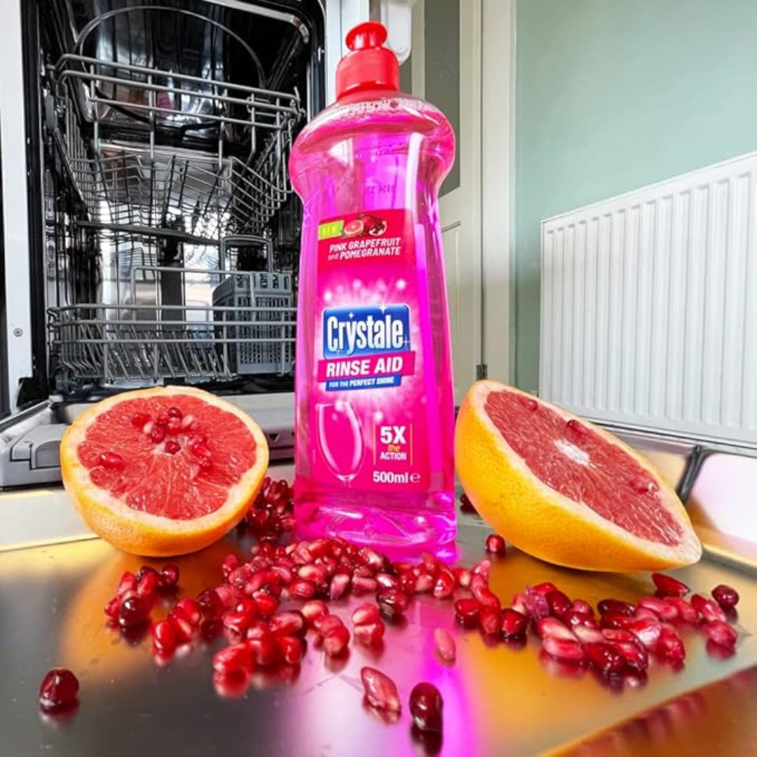 Crystale Dishwasher Rinse Aid – Pink Grapefruit & Pomegranate 500ml
