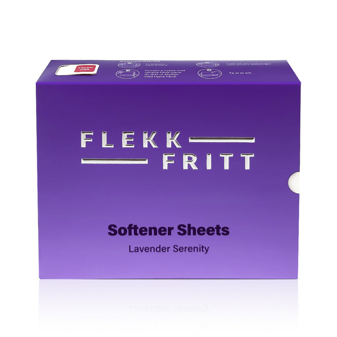 Enkel dosering uten søl – Flekkfritt Lavender Serenity tøymyknerark