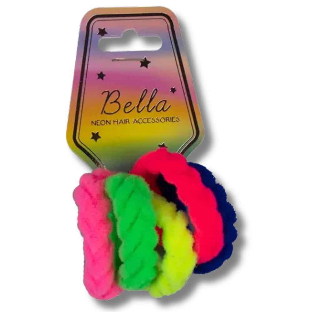 Bella Neon Hair Accessories Neon Hårstrikker 5pk Div.Typer