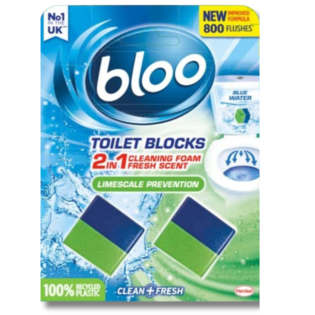 Bloo 3in1 Toilet Cistern Blocks Limescale Prevention 2x50g
