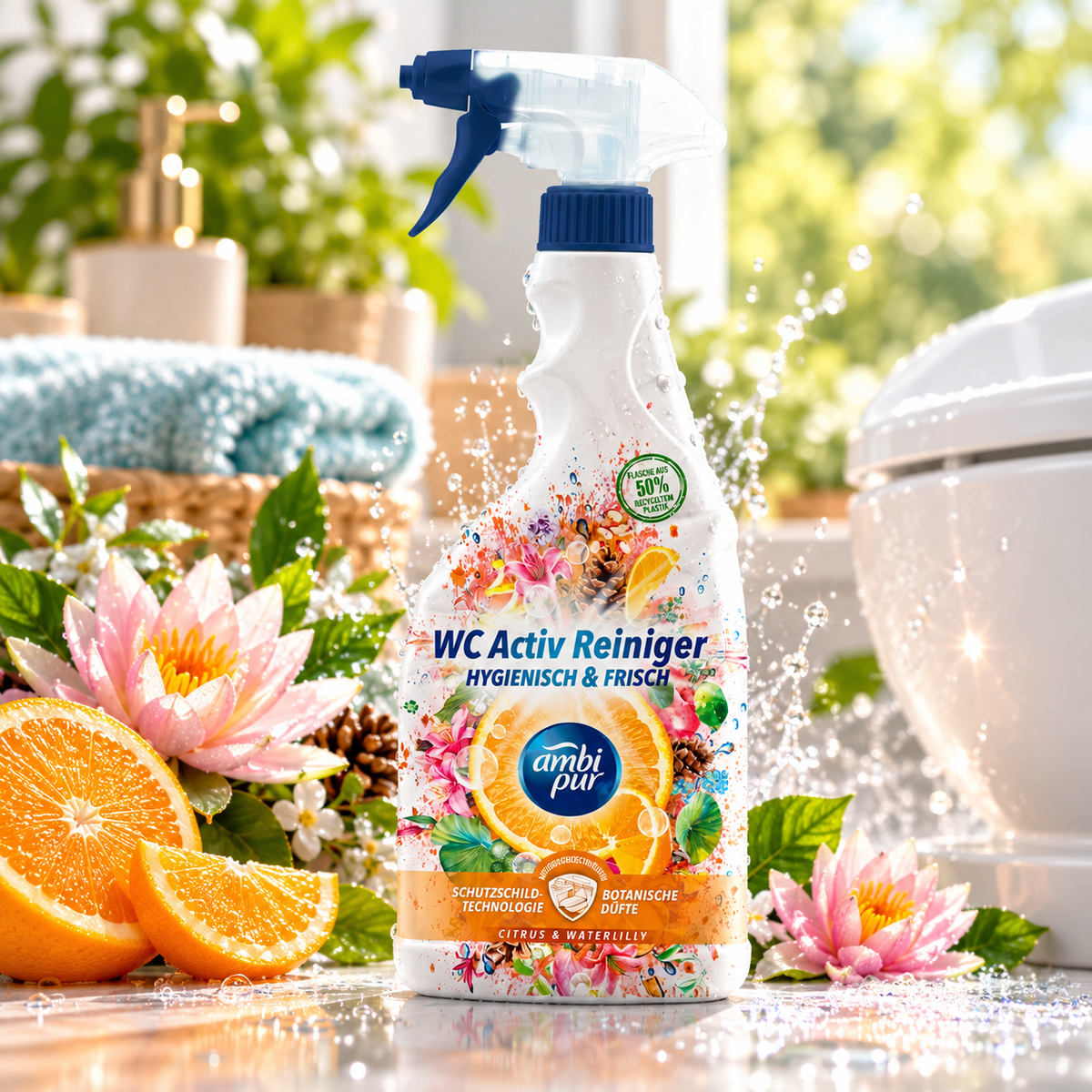 Ambi Pur WC Aktiv Rengjøringsspray Citrus & Waterlily 750ml
