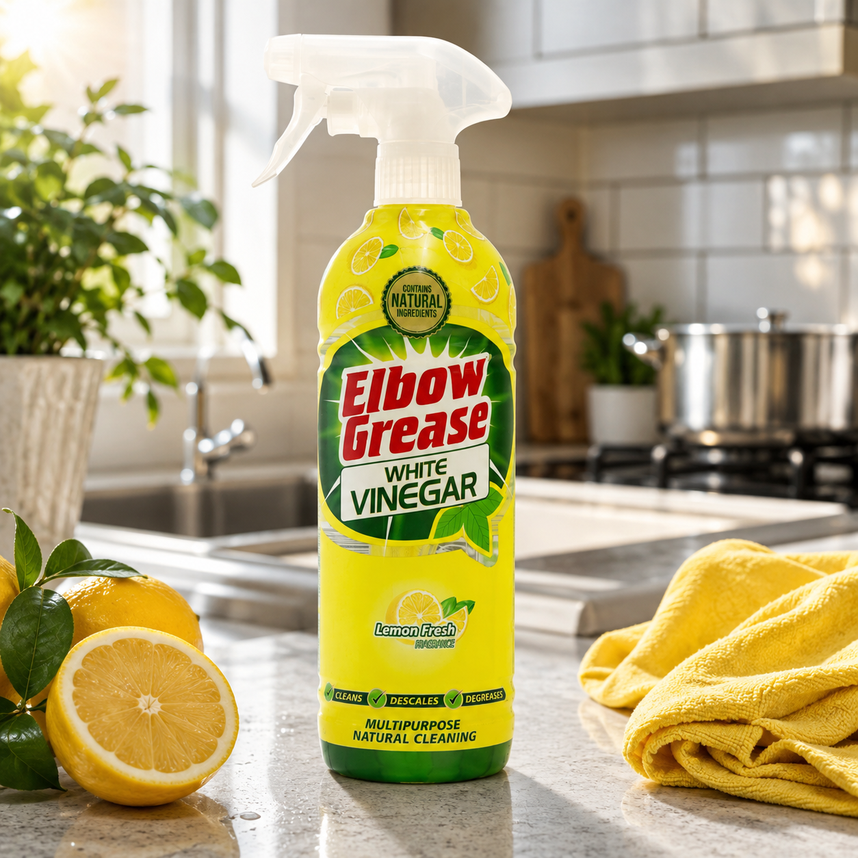 Elbow Grease White Vinegar Lemon Fresh 750ml
