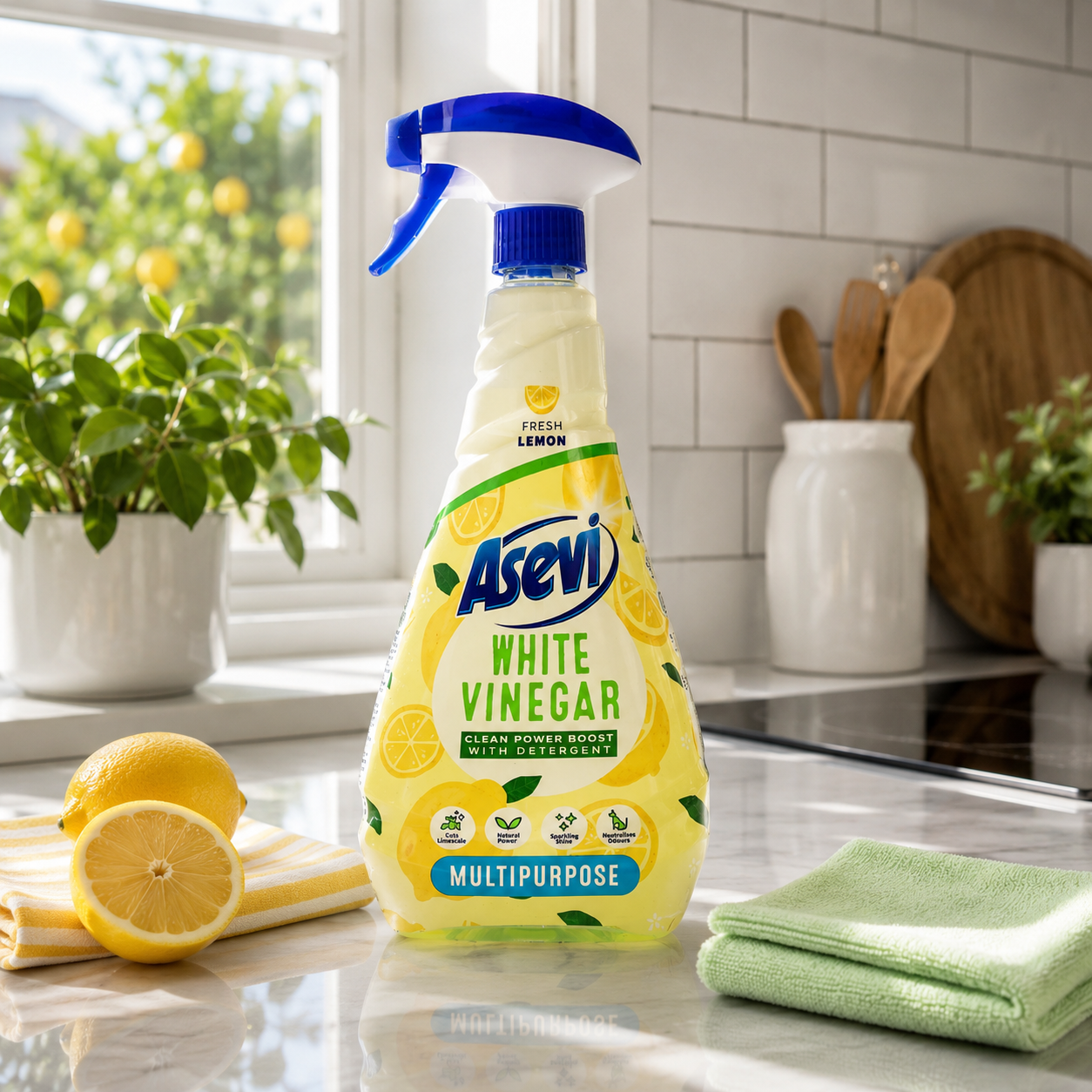 Asevi Multipurpose White Vinegar Lemon Spray 750ml