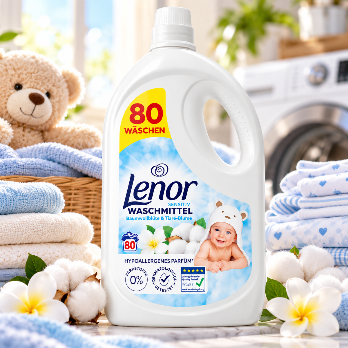 Lenor Sensitive Flytende Vaskemiddel 3,6L 80w