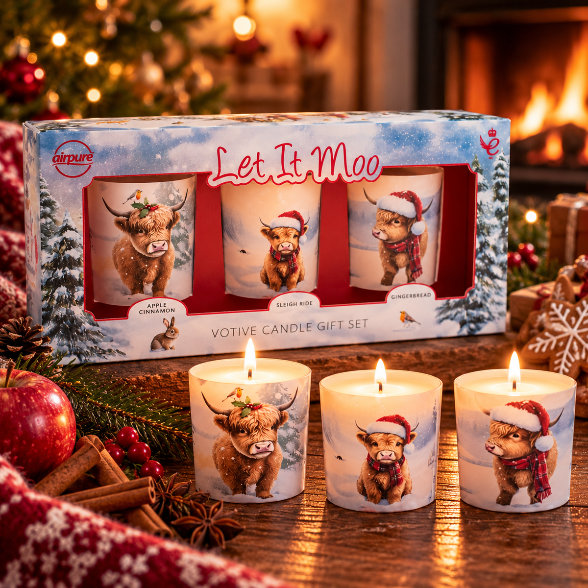 Airpure Candle Gift Set - Let it Moo 3pk