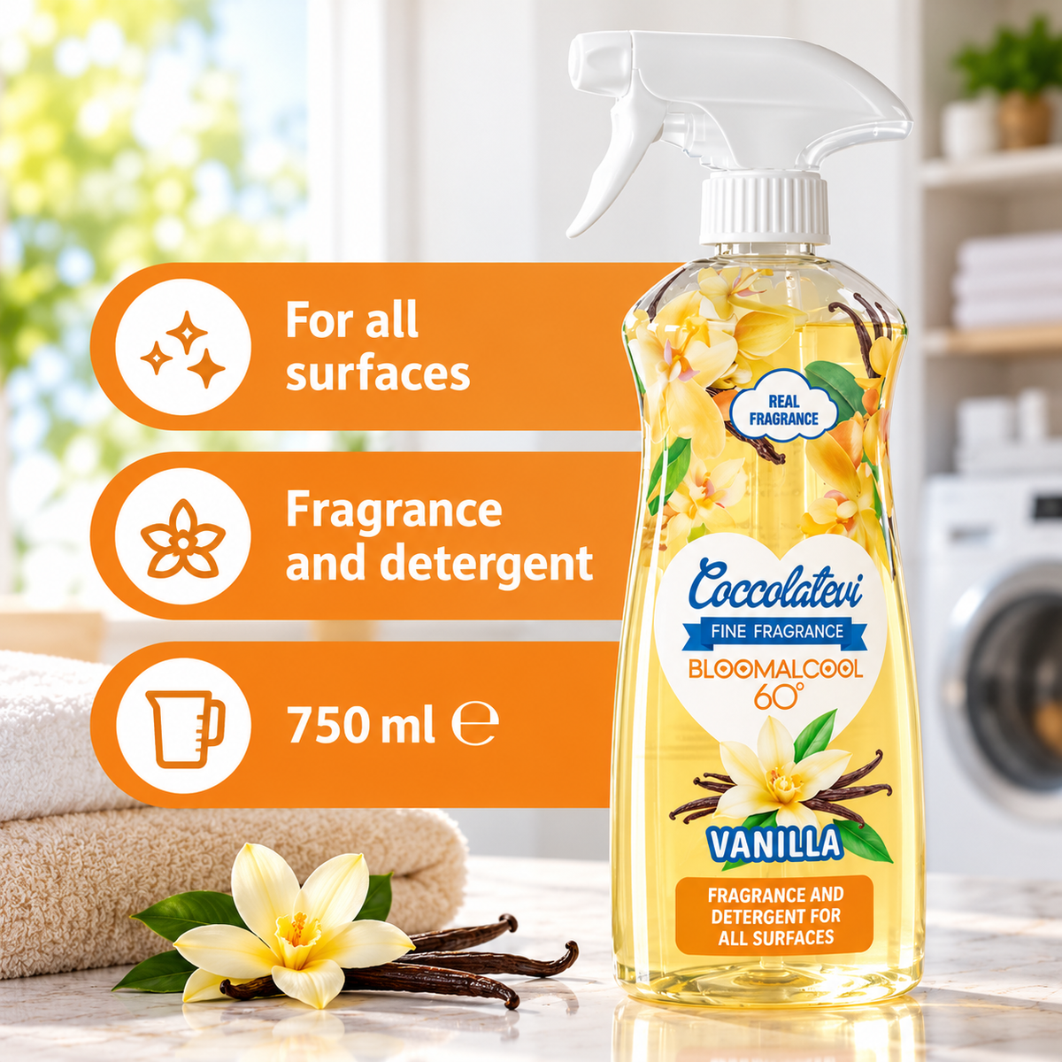 Coccolatevi Bloom Vanilla Rengjøringsspray 750ml