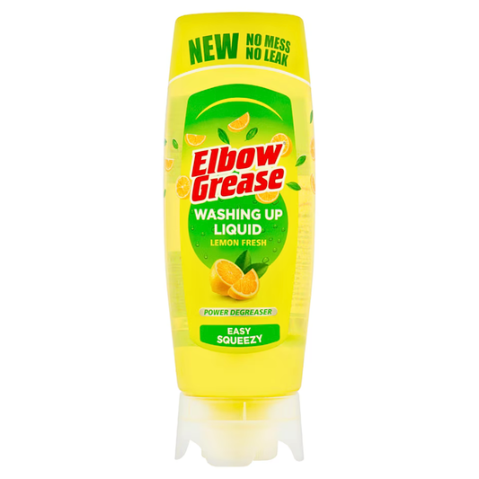 Elbow Grease Easy Squeezy Washing Up Liquid Lemon Fresh 450ml