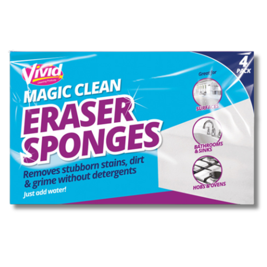 Vivid Cleaning Eraser Sponges 4pk