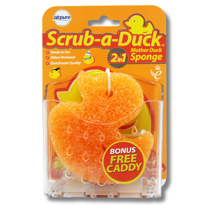 Airpure Scrub-a-Duck Mother Duck Sponge & Caddy