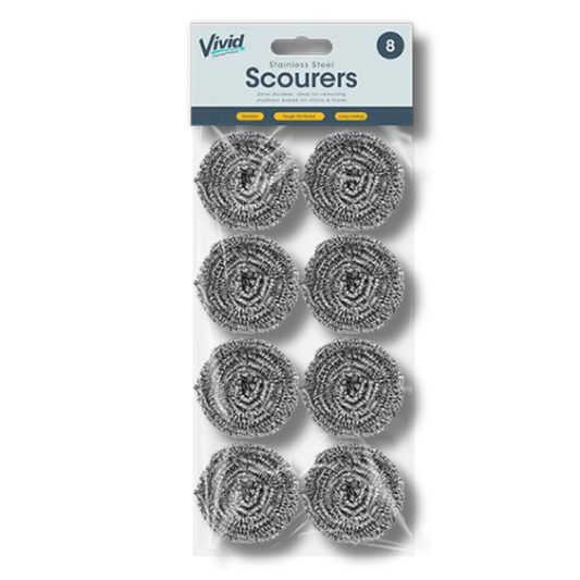 Vivid Stålskrubb i Rustfritt Stål 8pk