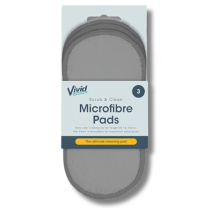 Vivid Scrub & Clean Microfiber Pad 3pk