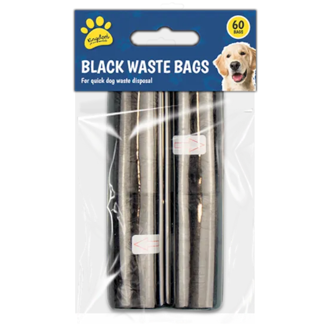 Kingdom Black Waste Bags 60pk