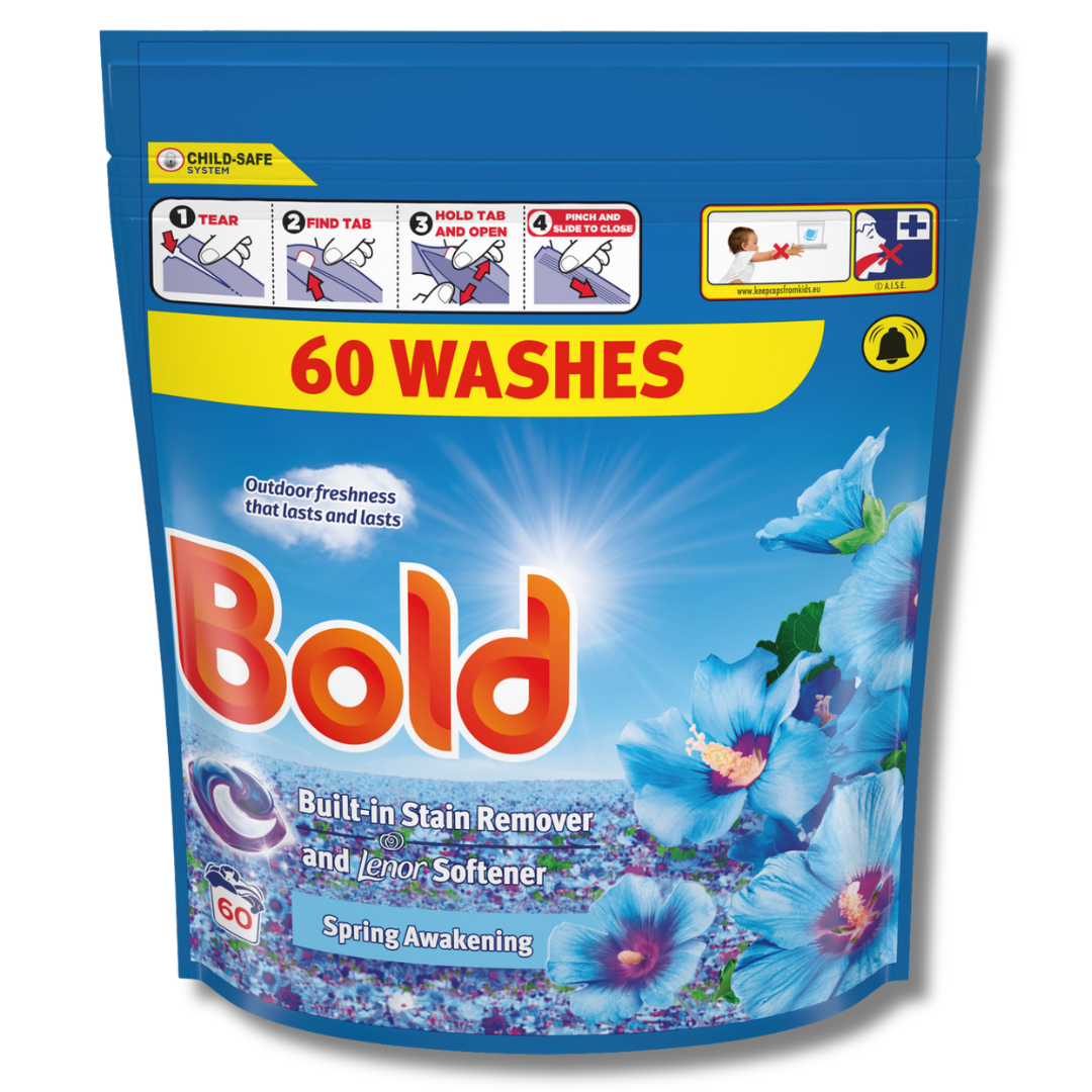 Bold All In 1 Laundry Detergent Pods Spring Awakening 60w