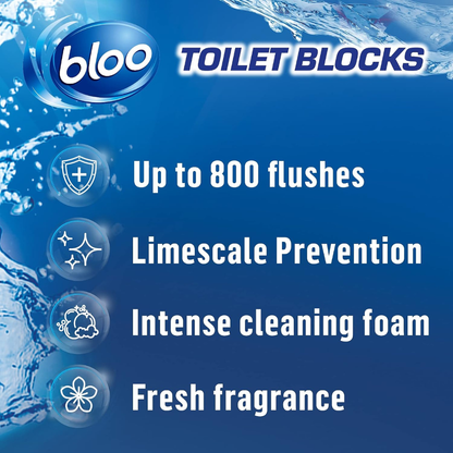 Bloo 3in1 Toilet Cistern Blocks Limescale Prevention 2x50g