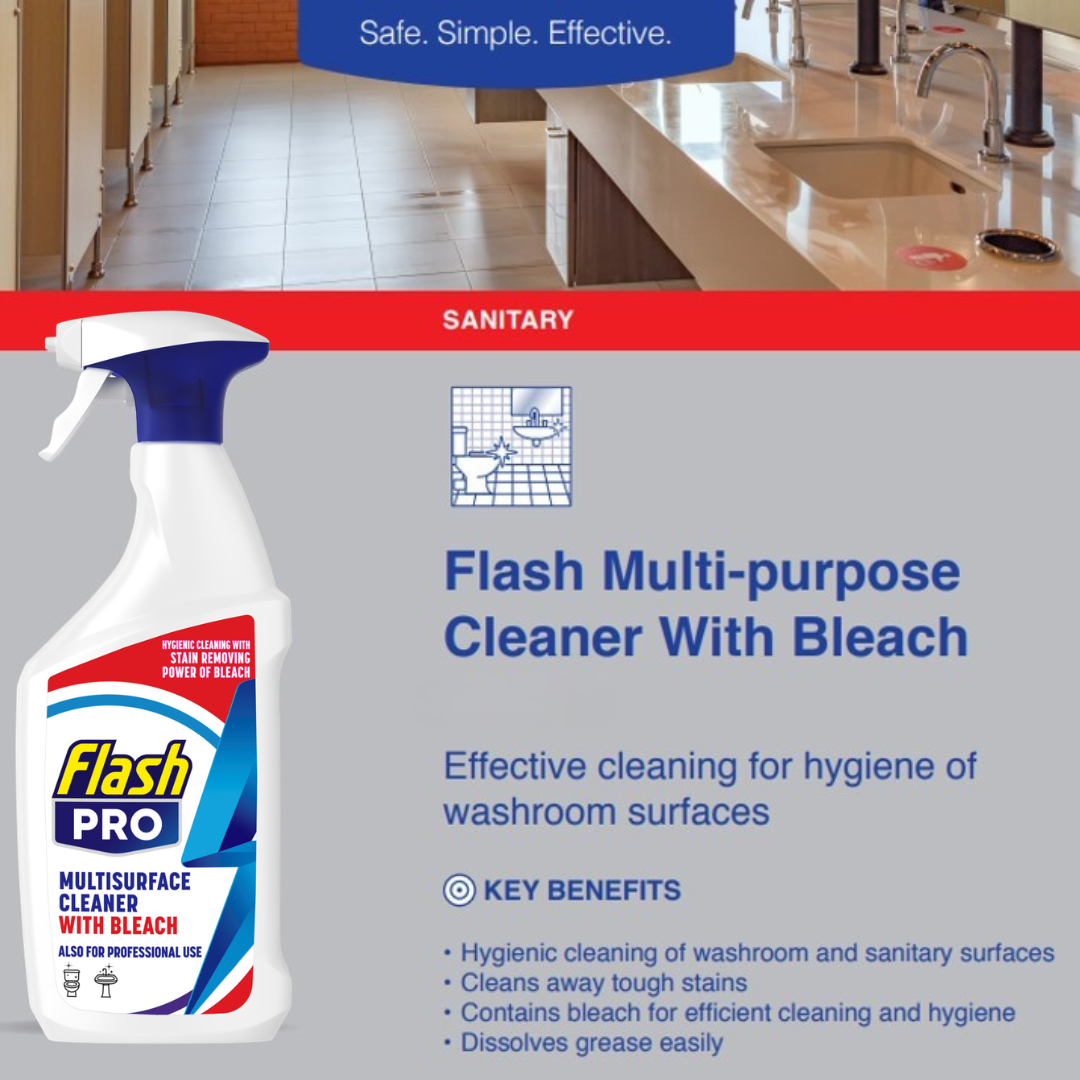 Flash Pro Multi Surface Cleaner w/Bleach 800ml