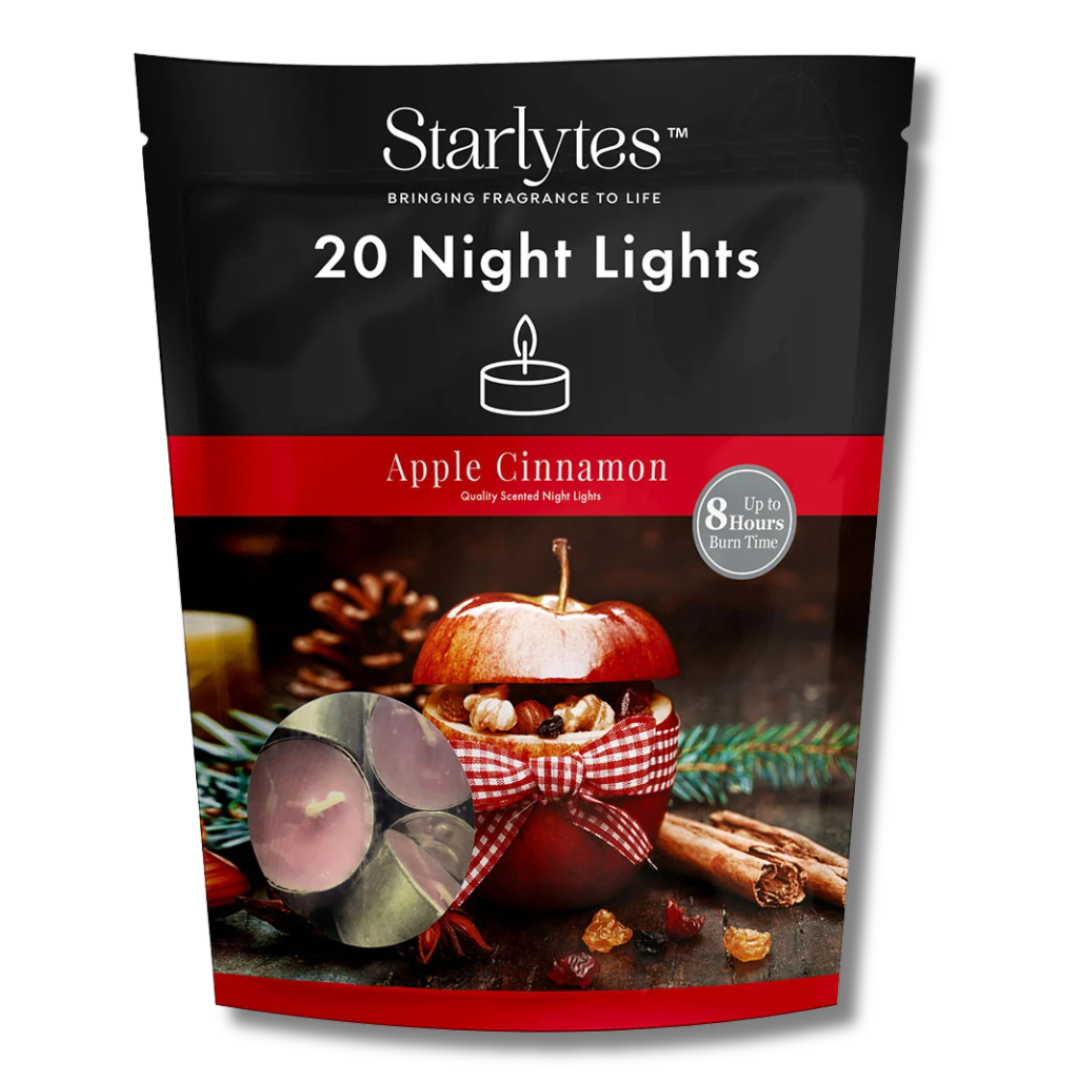 Starlytes Fragranced Tealights Apple Cinnamon 8hr 20pk