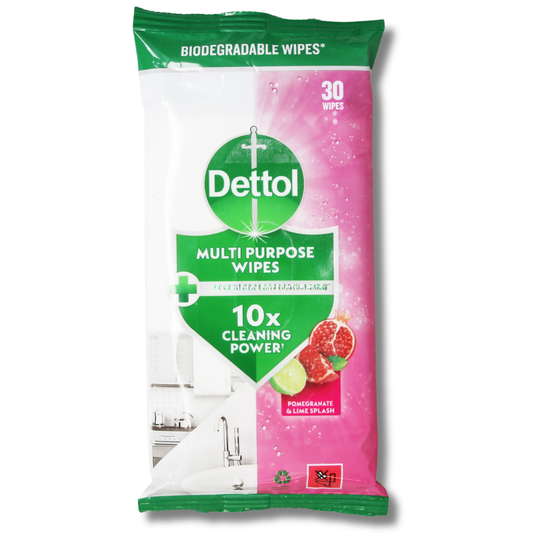 Dettol Multipurpose Wipes Pomegranate & Lime Splash 30pk