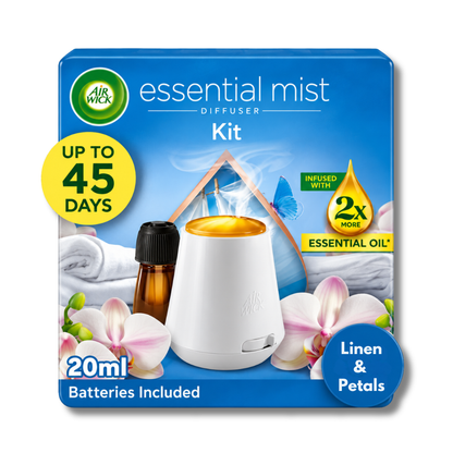 Air Wick Essential Mist Linen & Petals Startsett 20ml