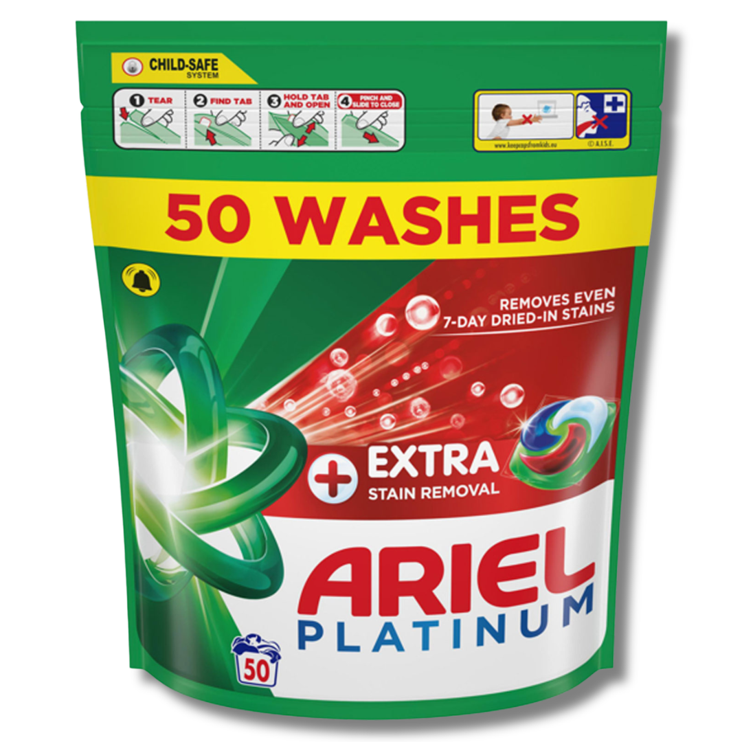 Ariel Platinum Pods +Extra Stain Removal 50 vask