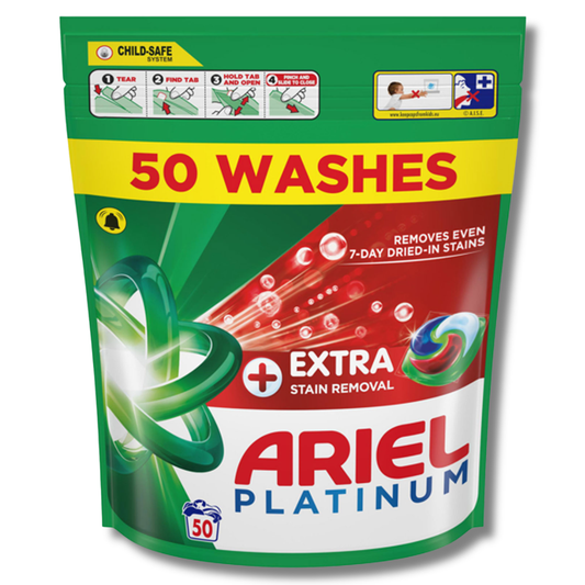 Ariel Platinum Pods +Extra Stain Removal 50 vask